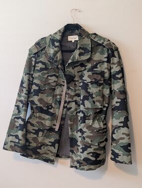 Nili Lotan Camouflage Jacket - Green & Black